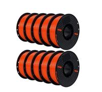 xuyuyan Filamento PLA da 10 kg Filamento PETG 3d da 1,75 mm for filamento stampante 3D 10 rotoli/set Colori e materiali misti Stampa FDM(10 KG PETG Orange)