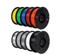 xuyuyan Filamento PLA da 10 kg Filamento PETG 3d da 1,75 mm for filamento stampante 3D 10 rotoli/set Colori e materiali misti Stampa FDM(10 KG Mix color PETG)