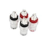 xuyuyan Hifi CMC Style AG Morsetto corto placcato argento, presa a banana, morsetto for connettore terminale altoparlante fai-da-te(4PCS)