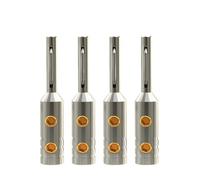 xuyuyan Jack terminale connettore adattatore Hi-end di grado Hi-end placcato oro/rodio placcato rame puro B80 da 4 pezzi(B80S)