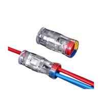 xuyuyan Mini connettori for cavi a testa veloce tipo 1 in 2 uscite Morsettiera conduttore compatta universale rapidamente staccabile 0,08-4mm2(LT-736,10Pcs)