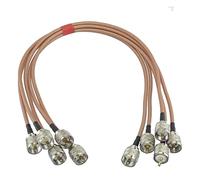 xuyuyan RG400 Doppia UHF PL259 Spina Maschio A PL259 Spina Maschio A Crimpare Connettore RF Treccia Coassiale Ponticello Cavo Terminali 6 pollici ~ 10FT(4Pcs,6FT (2M))