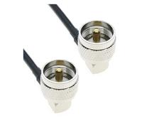 xuyuyan RG58 UHF A UHF PL259 SO239 Maschio Femmina Spina Jack Ad Angolo Retto Crimp Connettore Coassiale RF Antenna Prolunga Cavo Coassiale 50ohm 5M(TYPE G,5M)