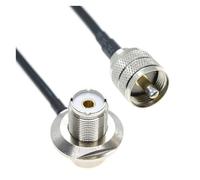 xuyuyan RG58 UHF A UHF PL259 SO239 Maschio Femmina Spina Jack Ad Angolo Retto Crimp Connettore Coassiale RF Antenna Prolunga Cavo Coassiale 50ohm 5M(TYPE F,20M)