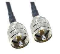 xuyuyan RG58 UHF A UHF PL259 SO239 Maschio Femmina Spina Jack Ad Angolo Retto Crimp Connettore Coassiale RF Antenna Prolunga Cavo Coassiale 50ohm 5M(TYPE A,20M)