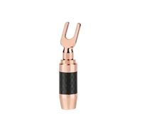 xuyuyan Spina a banana Forma YU Vite Forcella Forcella Banane Connettori Audio Elettronica di consumo Connettore for altoparlanti Placcato in oro rodiato(4pcs,Purple Copper)