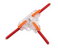 xuyuyan Terminale connettore filo Distributore di tipo T Terminale di distribuzione veloce Distributore principale domestico con clip in rame trasparente(KV T4-Y,10PCS)