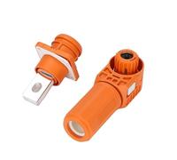 xuyuyan Terminali plug-in unipolari 350A Rame placcato argento 70-250A Connettore rapido Morsettiera for accumulo di energia ad alta corrente(350A-Orange)