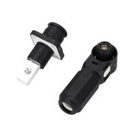 xuyuyan Terminali plug-in unipolari 350A Rame placcato argento 70-250A Connettore rapido Morsettiera for accumulo di energia ad alta corrente(130A-Black)