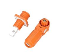 xuyuyan Terminali plug-in unipolari 350A Rame placcato argento 70-250A Connettore rapido Morsettiera for accumulo di energia ad alta corrente(130A-Orange)