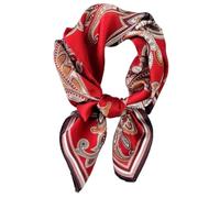 XUYUZUAU Sciarpa quadrata da uomo in 100% seta sciarpa collo sciarpe 12 momme Wrap Business Casual traspirante leggero Paisley 70x70cm
