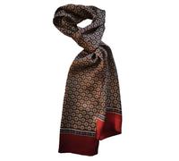 XUYUZUAU Sciarpe di seta da uomo 100% seta 12 mommes doppio strato spesso collo avvolgente casual formale business 175x26cm, Rosso rame., 175*26cm