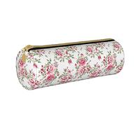 XUZHANG Modello di fiore margherita dell'acquerello, Astuccio portapenne cilindrico Astuccio portapenne in pelle portatile con astuccio cosmetico con cerniera