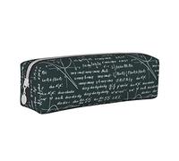 XUZHANG Modello di formule matematiche scritte a mano, Astuccio per matite Astuccio per penne Astuccio per matite in pelle portatile con astuccio cosmetico con cerniera