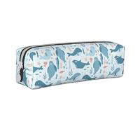 XUZHANG Modello oceano animale tricheco, Astuccio per matite Astuccio per penne Astuccio per matite in pelle portatile con astuccio cosmetico con cerniera