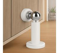 Xuzhengyang Fermaporta magnetico, regolabile in altezza, in acciaio inox 304, da parete e a pavimento, colore: bianco