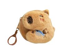 XUZHID Portamonete creativo a tema anime Capybara, in peluche, rotondo, per riporre le cuffie, per donne e ragazze, H, Come mostrato