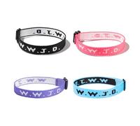 xuzhiyuan 4-6 braccialetti WWJD intrecciati con lettere abbinate per coppie, ispiratori, religiosi, cristiani, regali che cosa farebbe Gesù, braccialetti dell'amicizia, regalo per donne e uomini