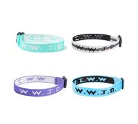 xuzhiyuan 4-6 braccialetti WWJD intrecciati con lettere abbinate per coppie, ispiratori, religiosi, cristiani, regali che cosa farebbe Gesù, braccialetti dell'amicizia, regalo per donne e uomini