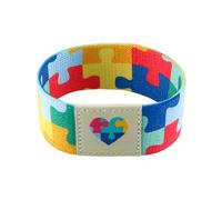 xuzhiyuan Autismo Coscienza Braccialetto Regolabile Elastico Braccialetto Autismo Colorato per Uomo e Donna Regolabile Nylon No Gemma