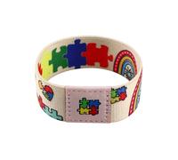 xuzhiyuan Braccialetto per la consapevolezza dell'autismo, regolabile, elastico, per autismo, colorato, per donne e uomini, Adjustable, Nylon, Nessuna pietra preziosa