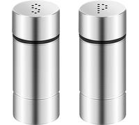 Xuzhouzhou Set di 2 shaker per spezie, in acciaio inox, per sale e pepe, piccoli, set per varie spezie