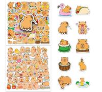 XUZOPIM 100 Pieces Capybara Stickers Cute Animal Stickers Funny Stickers For Capibara Stickers For Kids, Bicycle, Skateboard, Snowboard, Luggage, Laptop, Teens, Students