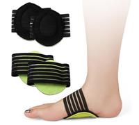 XUZOPIM 2 Pairs Arch Supports With Compression Padding Ideal For Plantar Fasciitis, Arch Sagging, Heel Spurs Elastic Band Unisex Tutore Fascite Plantare