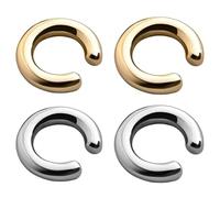 XUZOPIM 2 Pairs Ear Cuff Non-Piercing Earrings, Women'S Earrings, Silver Gold Non-Penetrating Earrings, No Piercing, Clip-On Earrings For Cartilage Girls Hypoallergenic Jewellery Gift