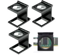 XUZOPIM 3Pcs 8X Lente Ingrandimento Magnification Finish Wire Meter With Integrated Wire Counter Lens Optical Quality Lens For Precise Inspections Of Jewellery, Watches And Precision Work