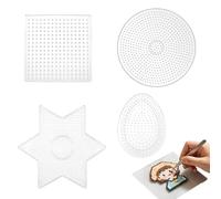XUZOPIM 4 Pezzi Plaque Pour Perles À Repasser, Pegboard Per Perline A Fusione, Base Per Perline Pegboard, Perline Da Stirare A Fusione Per Modelli Divertimento Creativo