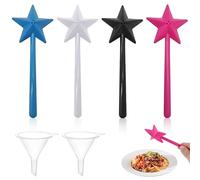 XUZOPIM 4 Pieces Magic Salt And Pepper Chopsticks, Saliera Bacchetta Magica Salt And Pepper Shaker, Magic Star Wand For Kitchen, Unknown Magic Wand For Salt And Pepper, Con Imbuto