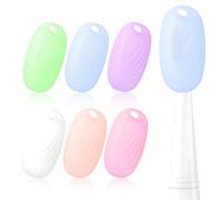 XUZOPIM 6 Pezzi Toothbrush Case, Silicone Toothbrush Dust Cover For Electric And Manual Toothbrushes For Travel And Home (6 Colors)