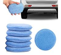 XUZOPIM 6 Pieces Car Applicator Pads Microfibre Wax Cloth Car Polishing Sponges Tampone Lucidatura Auto Cera Auto Spugna With Rings For Fine Polishing And Polishing