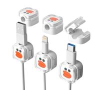 XUZOPIM 6 Pieces Desk Cable Clips Clip Per Cavi, Magnetic Cable Holder Clip Organizer, Magnetic Cable Clips For Wire With Adhesive, Durable Cord For Usb, Audio Cable, Modello Di Cartone Animato