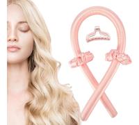 XUZOPIM Long Curler For Bushing, Hair Curler, Curler Band, No Heat, Velvet, Soft Curler Band For Medium Long Hair Bigodino Lungo Per Boccoli(Pink)