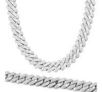 XUZOPIM Men'S Necklaces Cuban Rap Hip Hop Chain 50 Cm Stainless Steel Collana Cubana Collana Uomo