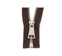 XUZWMAGZJ 1pc 5# Cerniera in Metallo Open-End Giacca Cappotto Cerniere Borsa Vestiti Kit di Riparazione Cerniera Accessori for Cucire(Brown,120cm)