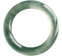 XUZWMAGZJ Bracciale per Donna, Jade Bangle, Natural Jade Color Jade Bangle, Ladies Round Bar Jade Bangle, for Friends, for Family, with Jewelry Box, 53-64mm,61-62mm,61(57)