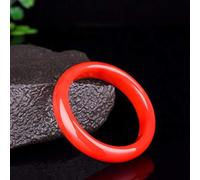 XUZWMAGZJ Bracciale per Donna, Jade Bangles, Jewelry Simple Smooth Gemstone Stackable Dyed Red Jade Bangle for Woman Girl,58mm,(64mm)