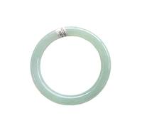 XUZWMAGZJ Bracciale per Donna, Natural Jade A Grade Jade Bangle, Ladies Jade Round Bar Bracelet, Light Green Jade Bangle Bracelet, The for Mother, for Girlfriend, with Jewelry Box, 53-64mm,53-54mm,