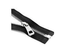 XUZWMAGZJ Cerniera Aperta con Cerniera in Metallo 1pc 5# for Cucire Piumini, Cappotti, Abbigliamento, Accessori for Cucire(Black,65cm)