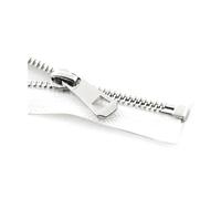 XUZWMAGZJ Cerniera Aperta con Cerniera in Metallo 1pc 5# for Cucire Piumini, Cappotti, Abbigliamento, Accessori for Cucire(White,65cm)