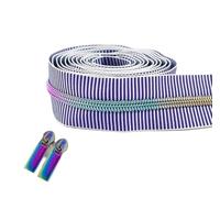 XUZWMAGZJ Cerniere in Nylon 1/2/4/5 Metri 5# Cerniere a Strisce Rotolo di Nastro for Borse da Cucito Zip a Spirale al Metro Accessori for Indumenti Fai da Te(Purple,5m)