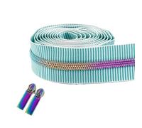 XUZWMAGZJ Cerniere in Nylon 1/2/4/5 Metri 5# Cerniere a Strisce Rotolo di Nastro for Borse da Cucito Zip a Spirale al Metro Accessori for Indumenti Fai da Te(Green,4m)