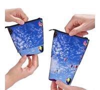 XVBCDFG Astuccio colorato con stampa di mongolfiera, custodia per matite in piedi, astuccio telescopico per cancelleria, astuccio per matite in piedi con cerniera, Come mostrato, Taglia unica,