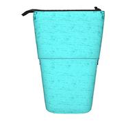 XVBCDFG Astuccio con stampa blu foglia di tè, astuccio autoportante, astuccio telescopico per cancelleria, astuccio per matite in piedi con cerniera, Come mostrato, Taglia unica, Astuccio per matite