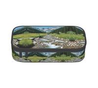 XVBCDFG Astuccio per matite con paesaggio alpino con cielo vivido e stampa sopra, portapenne per artisti, grande capacità, perfetto per lavoro e viaggio, Come nella foto, Taglia unica, Astuccio