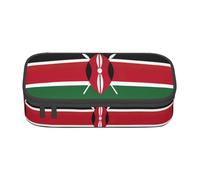 XVBCDFG Astuccio per matite con stampa bandiera del Kenya, grande capacità, organizer per cancelleria estetica con cerniera, Come nella foto, Taglia unica, Astuccio