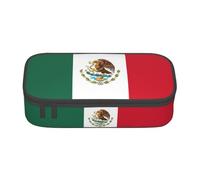 XVBCDFG Astuccio per matite con stampa bandiera del Messico, grande capacità, organizer per cancelleria estetica con cerniera, Come nella foto, Taglia unica, Astuccio